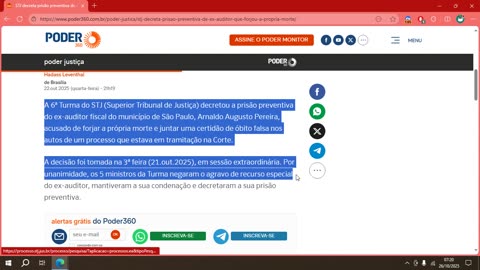 STJ decreta prisão preventiva de ex-auditor que forjou a própria morte.mp4