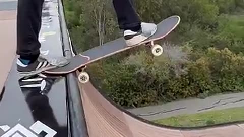 Viral: Dropping into the worlds LARGEST quarter pipe #skateboarding #shorts