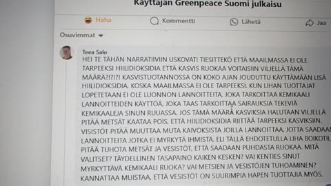 greenpeacen sakkien jauhotusta ilmastonmuutoksessa!