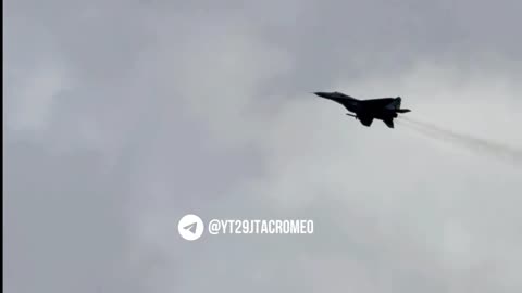 ✈️🇺🇦The Air Force MiG-29 launches AGM-88 HARM anti-radar missiles.