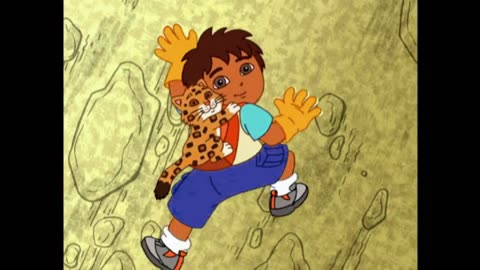 Go Diego Go Diego and Baby Jaguar Climbing a Pyramid
