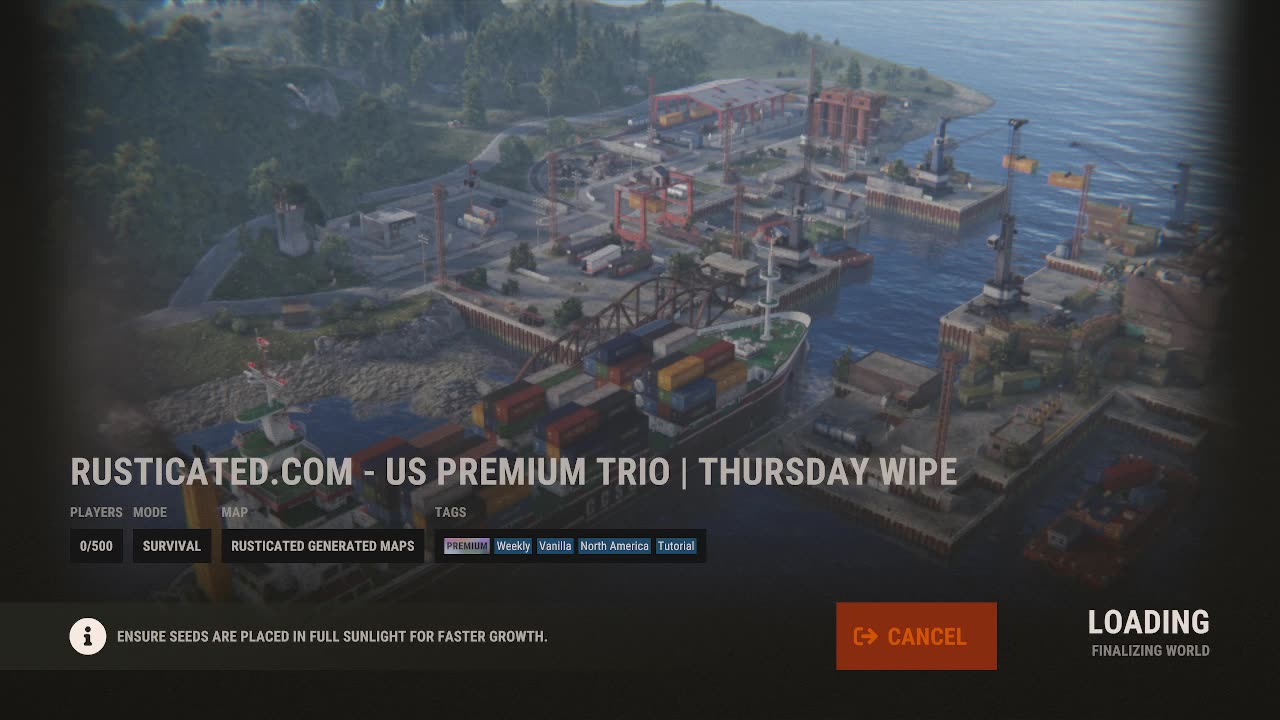 Rust Premium Server Trio Wipe Day
