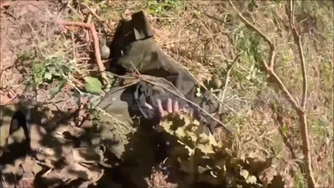 Cleaning up a cockerel hole by fighters from the Zapad group