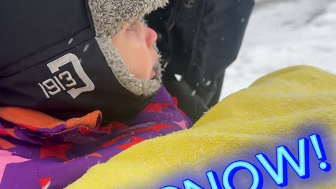 Baby Kayla’s First Snow — Cutest Reaction Ever ❄️☃️