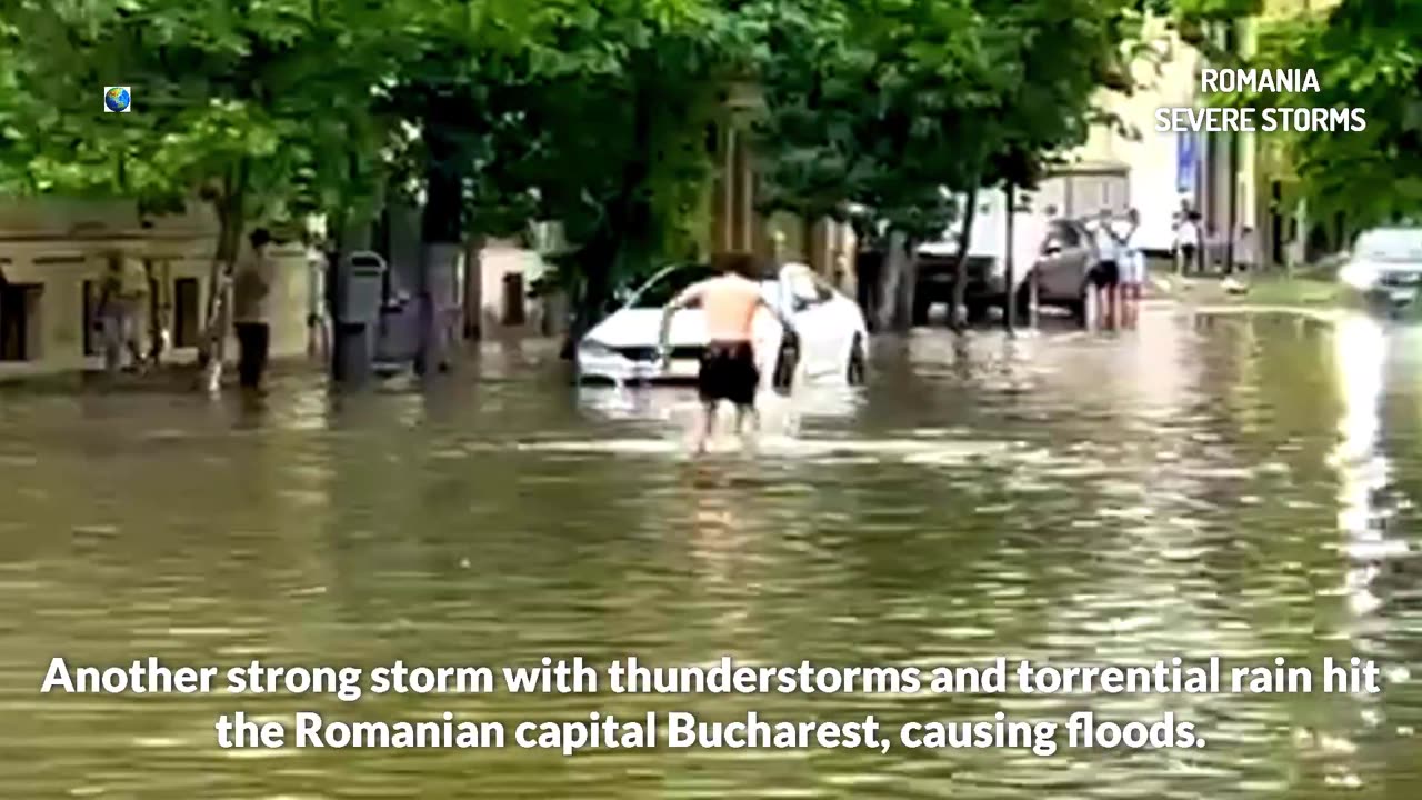 De violentes tempêtes balayent l'Europe de l'Est. Bucarest est inondée ...