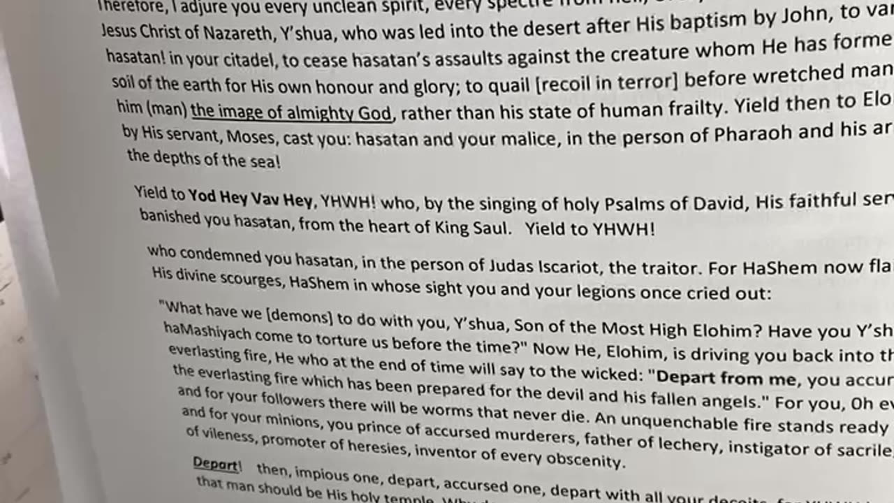 Deliverance, exorcism Part 3 Third step