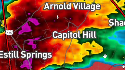 : 🚨 Tornado Warning – Dangerous Storm Over Tullahoma & Winchester TN