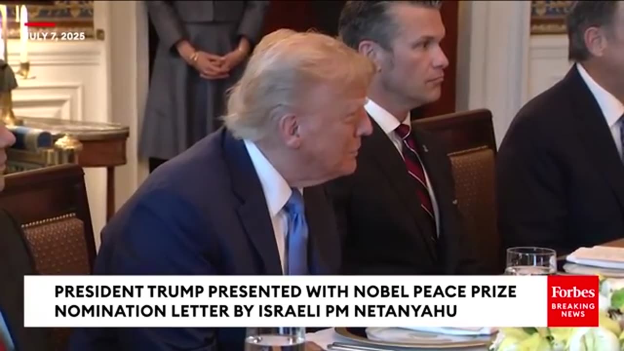 Trump Gets Surprise From Netanyahu When Presented With Nobel Peace Prize Nomination Letter