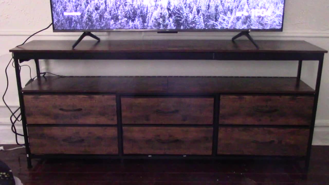 i want to share my new huuger wood tv stand on amazon