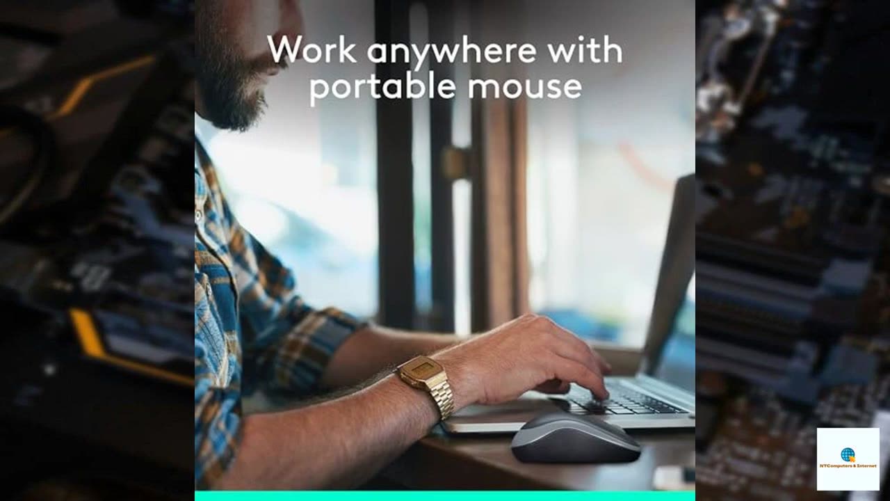 Logitech M185 Wireless Mouse, 2.4GHz with USB Mini Receiver, 12-Month Battery Life, 1000 D