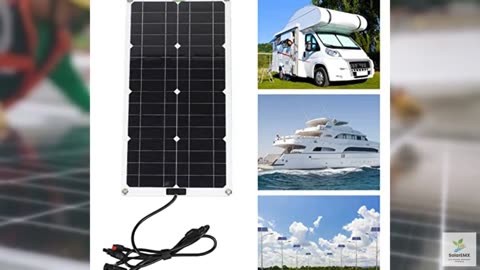 plplaaoo 100w Portable Solar Panel,Monocrystalline Silicon Solar Panel Multi Fun