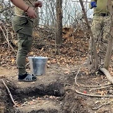 The Ukrainian soldier shows off his "70-meter-long" dugout apartment, where he will end his life.