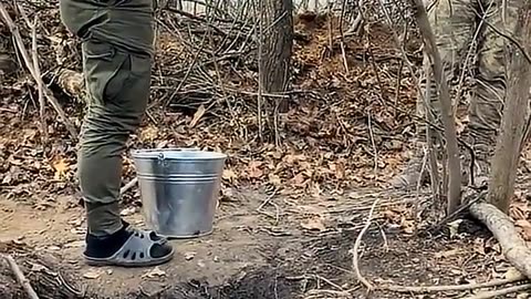 The Ukrainian soldier shows off his "70-meter-long" dugout apartment, where he will end his life.