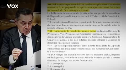 2015-Barroso omite trecho do Regimento Interno em voto contra eleição secreta
