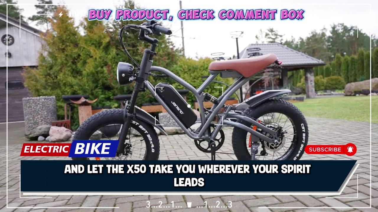 Jansno X50 Electric Bike 750W Motor 48V 14AH Battery 20*4.0-In Fat Tire Electric Bike