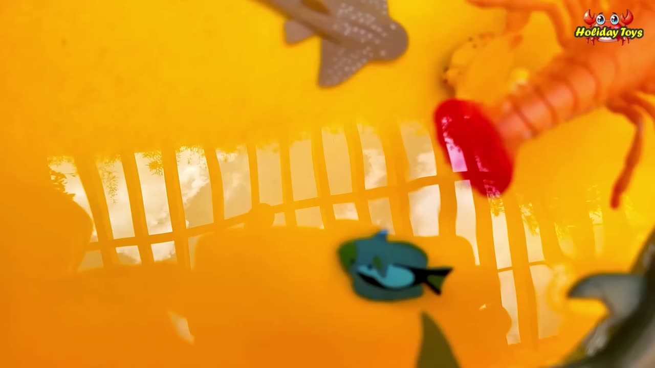 Color Yellow Fish and Yellow Shrimp to Make Look Cute