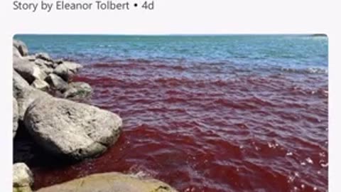 Biblical plagues: Sea of Galilee turned red