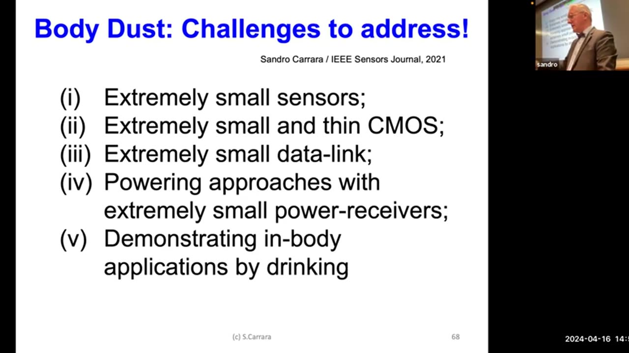 Bio/Nano Interfaces for Remote Monitoring of Human Metabolism (4/16/24)