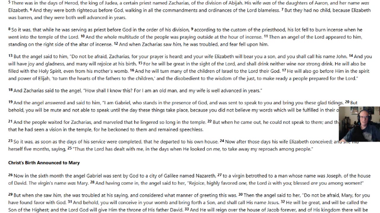 Luke 1 and 2 NKJV (Joshzilla89 Bible Reading)