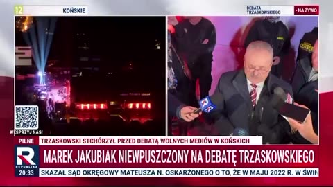 Marek Jakubiak niewpuszczony na debatę Rafała Trzaskowskiego⁉️😳