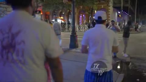 Fight breaks out 6th Street Austin TX 4-20-2025