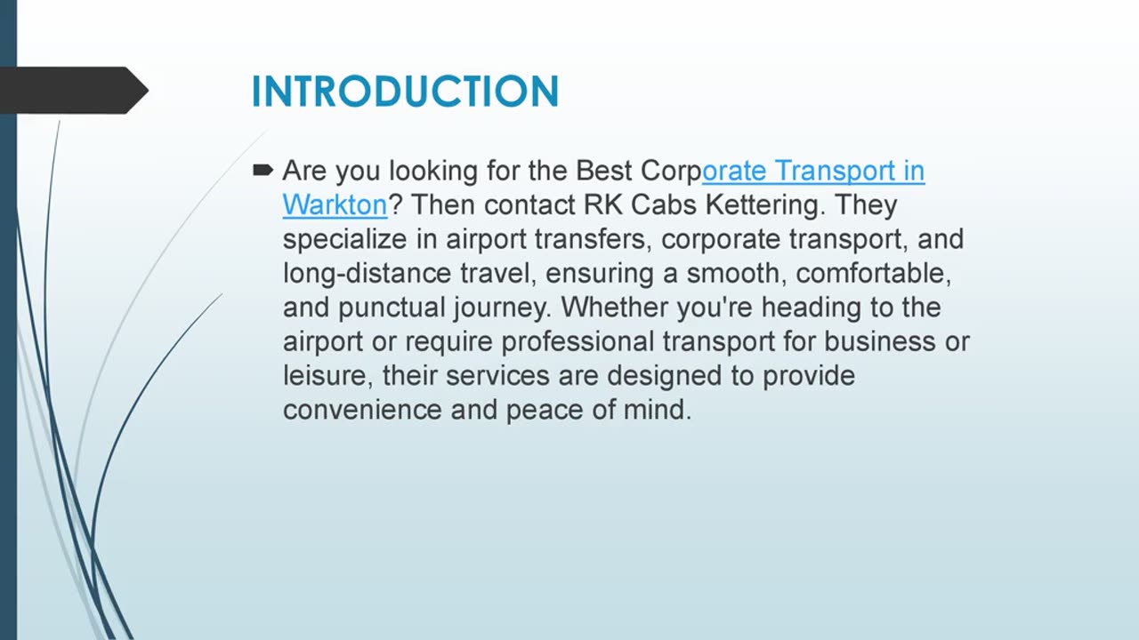 Best Corporate Transport in Warkton