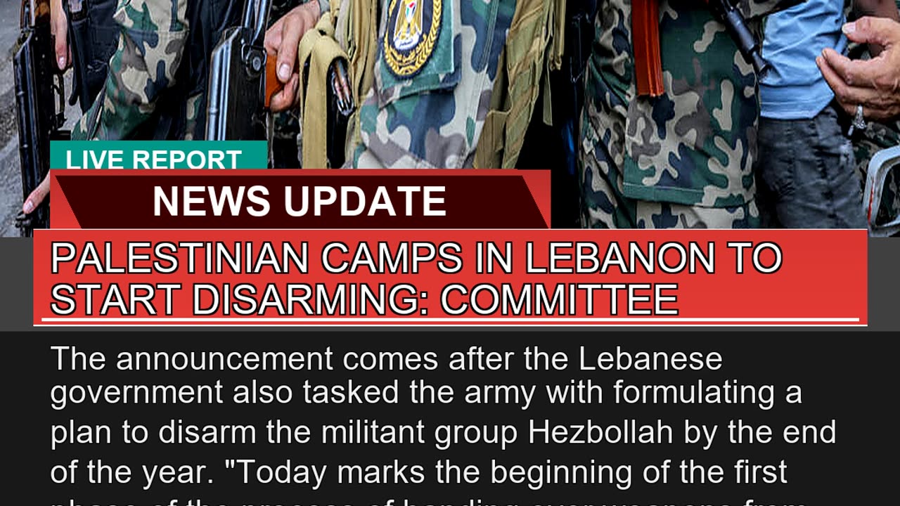 Palestinian Camps in Lebanon to Start Disarming C
