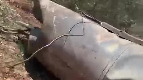 An Iranian missile that fell in an open area in the agricultural areas of Kafr Kanna, lower Galilee