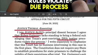 Clarence Thomas TORCHES Supreme Court Over DNA Death Row Ruling