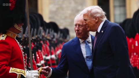 What happened during the first day of Donald Trump's UK state visit?