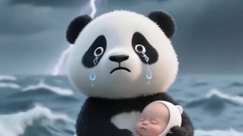 Child rescue by AI animals 🐼 what made ai