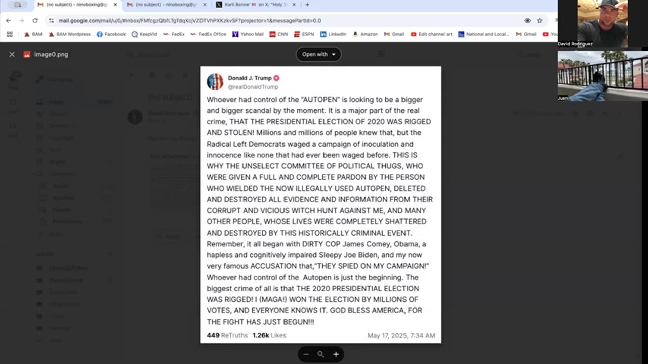 Nino & Juan - BOMBSHELL! Trump Posts CRYPTIC REVELATIONS...5-17-25