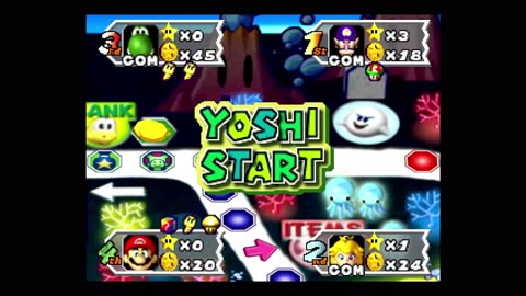 #MarioParty3 Deep Bloober Sea 35 Turn Game HARD A.I. Part Ten