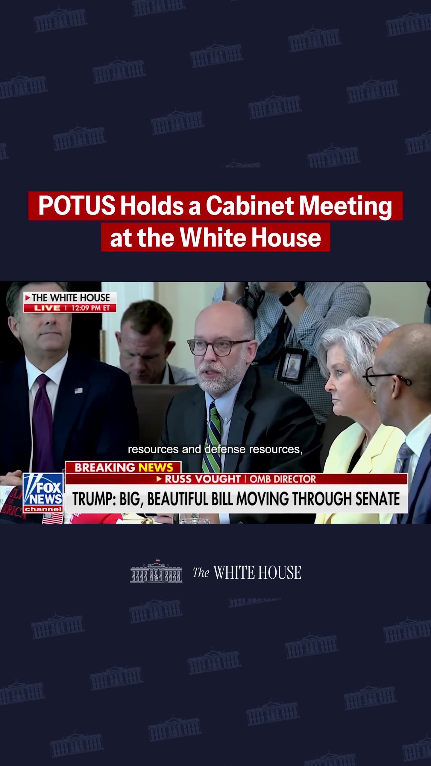 POTUS The biggest thing were working on, maybe bigger than tariffs...one Big Beautiful Bill.