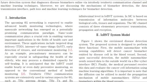 Envisioning 6g Terahertz Communication for Disease detection