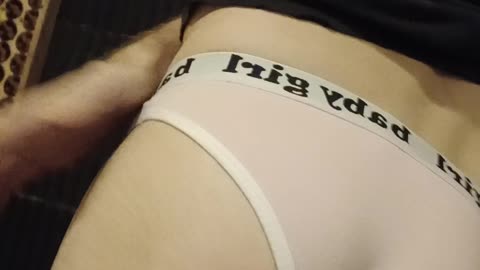 Trans Ladyboy Panty Try On - Pink Cotton Panties