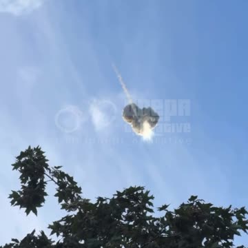 Crowds Cheer As Missile Takes Out Russian Attack Drone Directly Overhead