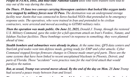 Situation Update 6.26.25 - Prepare for Worldwide EBS; Martial Law, Final Battle;