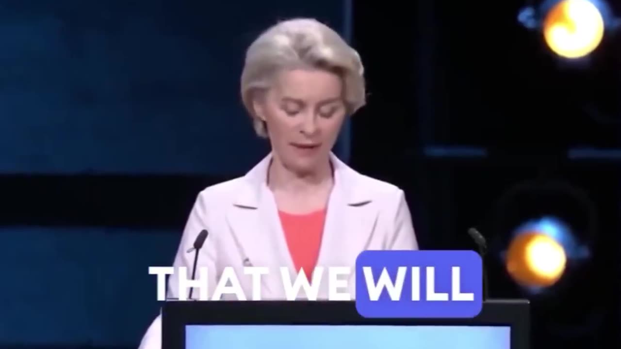 Ursula von der Leyen compares free speech to a virus, suggesting censorship is its vaccine.