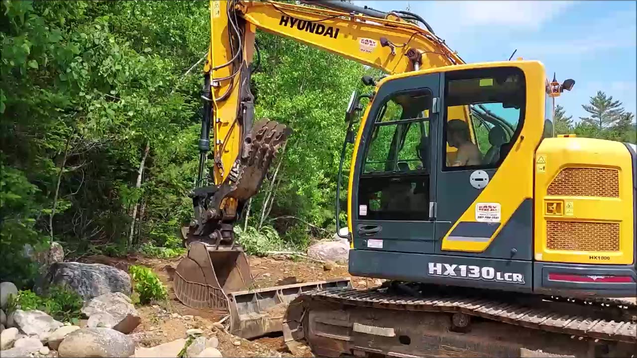 Clearing an area for our Firepit