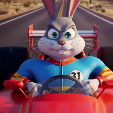 Rabbit in a Supercar Drag Race 2