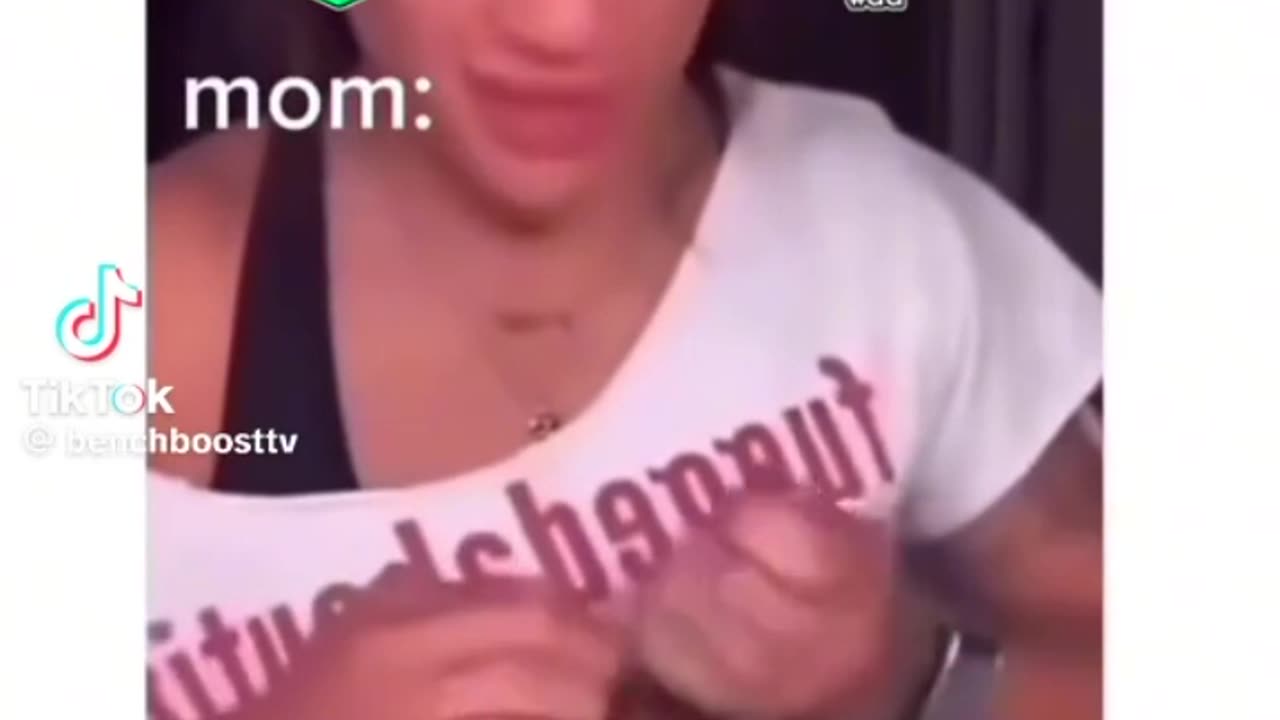 my mom putting my hair in a ponytail for school