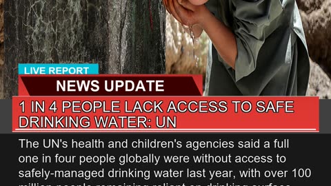 1 in People Lack Access to Safe Drinking Water