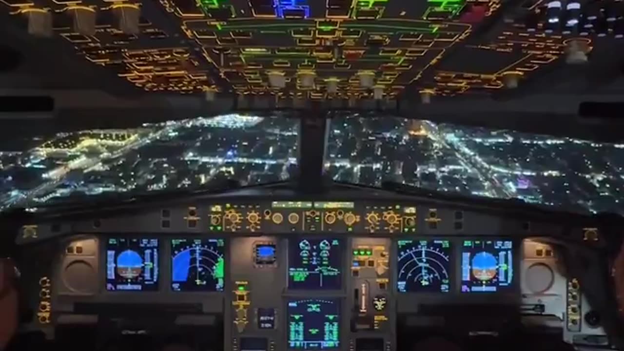Pilots landing a plane
