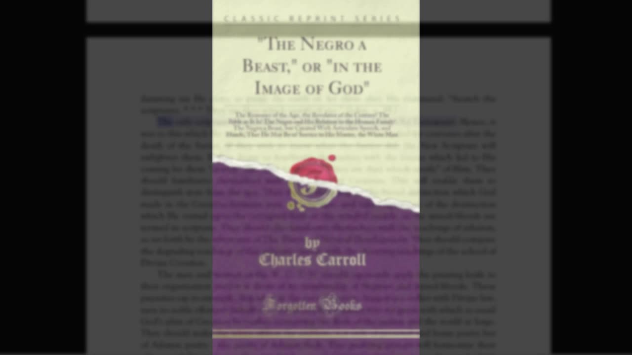 The Negr0 a Beast or in the Imagine of God. Chapter 9, part 4.