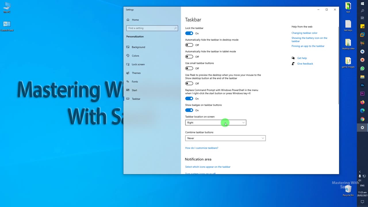 How To Change The Location Of Taskbar