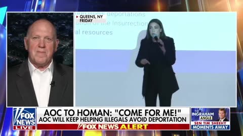 Tom Homan Hammers AOC For Helping Criminal Illegal Aliens Evade ICE