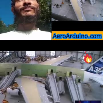 Crazy Timing !!! #Airbus #A380 Hangar Emergency Slide #Aviation #Fly #AeroArduino