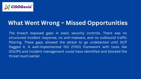 Dissecting a Cyber Attack With a Perspective on Compliance