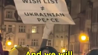 🇨🇿🇺🇦 Ukrainians who fled the country organized a protest in Prague